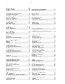 Water Resources Data for Oregon, Water Year 2005--Index