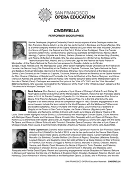 Cinderella Performer Bios