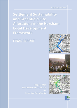 Settlement Sustainability and Greenfield Site Allocations in the Horsham Local Development Framework