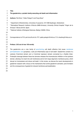 The Gasdermins, a Protein Family Executing Cell Death And