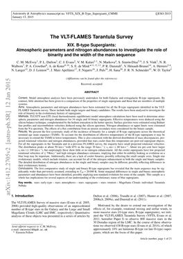 Arxiv:1412.2705V2 [Astro-Ph.SR] 12 Jan 2015 1