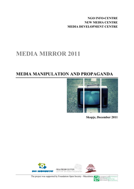 Media Mirror 2011 Media Manipulation and Propaganda
