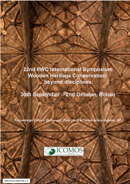 Wooden Heritage Conservation: Beyond Disciplines 30Th September – 2Nd October, 2019 Bilbao