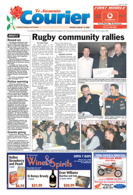 Te Awamutu Courier, Tuesday, August 15, 2006 Investing in Future of Kakepuku a Northplan Investment Special- to a Conclusion