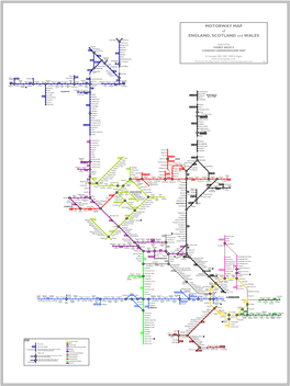 MOTORWAY MAP of ENGLAND, SCOTLAND and WALES