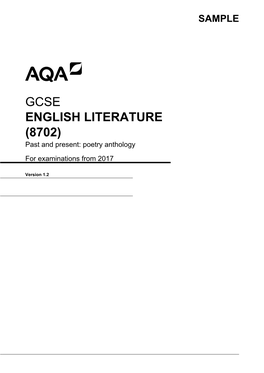 GCSE English Literature Teaching