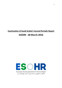 ESOHR - 28 March 2016