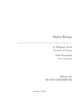 Digital Biology