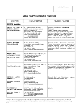 Legal Practitioners in the Philippines