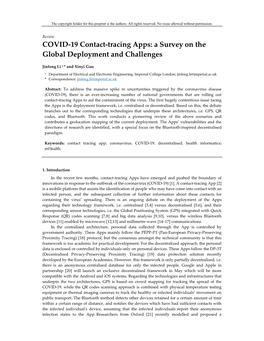 COVID-19 Contact-Tracing Apps: a Survey on the Global Deployment and Challenges