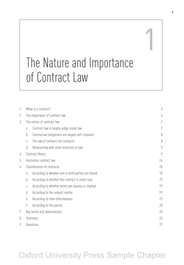 The Nature and Importance of Contract Law