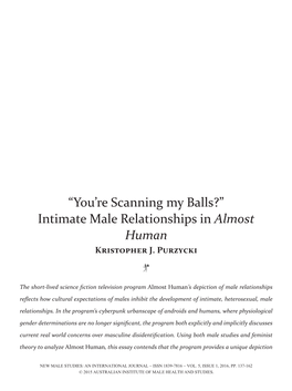 “You're Scanning My Balls?” Intimate Male Relationships in Almost Human