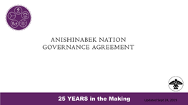 Anishinabek Nation Governance Agreement