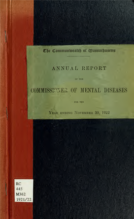 Annual Report of the Commissioner Of