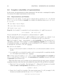 2.2 Complete Reducibility of Representations