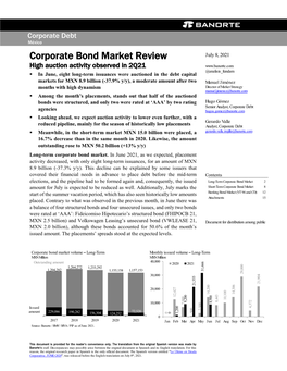 Corporate Bond Market Review July 8, 2021