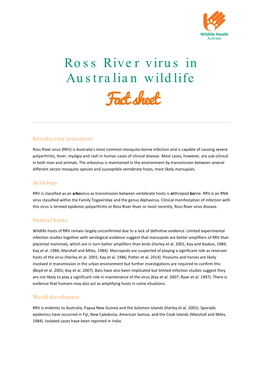 Ross River Virus in Australian Wildlife