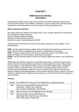 Chapter 7 – Electronic Warfare