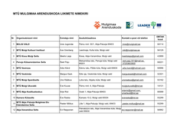 Mtü Mulgimaa Arenduskoda Liikmete Nimekiri