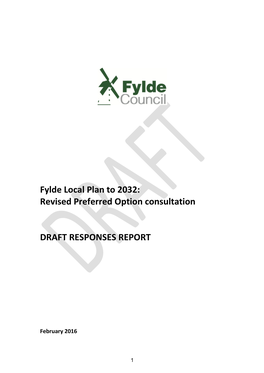 Fylde Local Plan to 2032: Revised Preferred Option Consultation