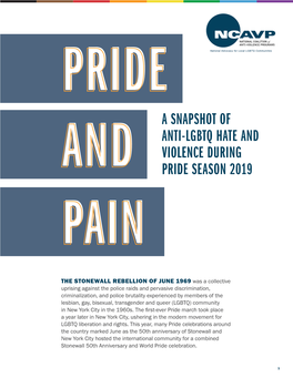 A Snapshot of Anti-LGBTQ Hate and Violence During Pride Season 2019