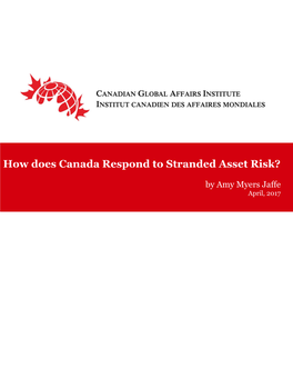 How Does Canada Respond to Stranded Asset Risk?