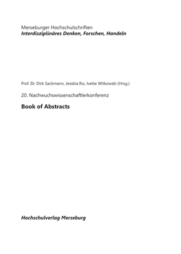 Book of Abstracts