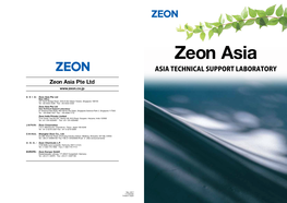 ASIA TECHNICAL SUPPORT LABORATORY Zeon Asia Pte Ltd