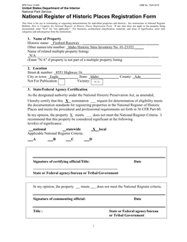 National Register of Historic Places Registration Form