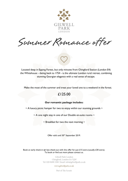 Summer Romance Offer