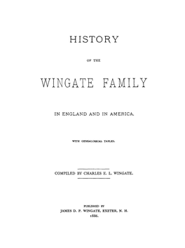 Wingate Family