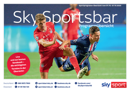 Sky Sportsbar Programm Oktober