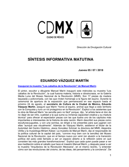 Síntesis Informativa Matutina