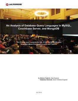 An Analysis of Database Query Languages in Mysql, Couchbase Server, and Mongodb