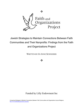 Jewish Strategies to Maintain Connections Between Faith Communities and Their Nonprofits: Findings from the Faith and Organizations Project