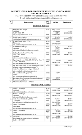 District and Subordinate Courts