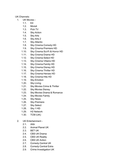 UK Channels: 1. UK Movies - 1.1