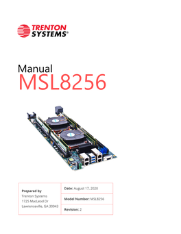 MSL8256 Manual