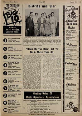 Cash Box, Music Page 21 August 30, 1952