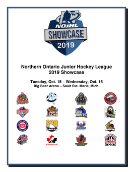 Northern Ontario Junior Hockey League 2019 Showcase