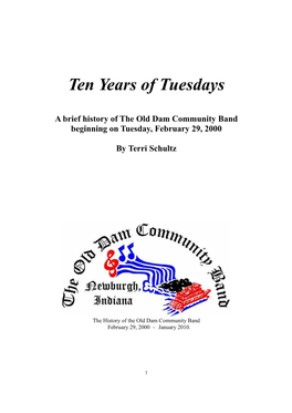 Ten Years of Tuesdays Book