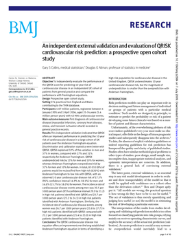 An Independent External Validation and Evaluation of QRISK Cardiovascular Risk Prediction: a Prospective Open Cohort Study