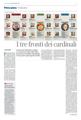 I Tre Fronti Dei Cardinali