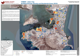 YEMEN - Aden City Production Date: 26 April 2017 Building Damage Density and Residential Areas (2015)
