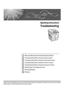 Operating Instructions Troubleshooting