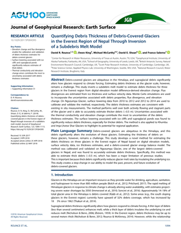 Quantifying Debris Thickness of Debris-Covered Glaciers in The