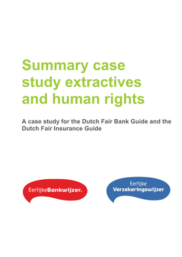 Summary Case Study Extractives and Human Rights