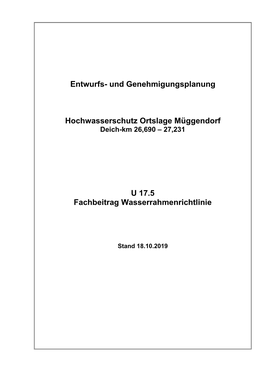 U 17.5 Fachbeitrag Wasserrahmenrichtlinie