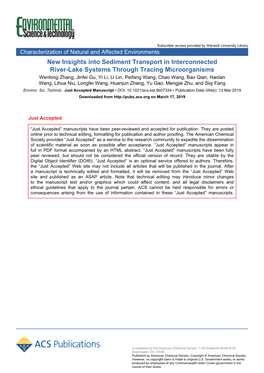 New Insights Into Sediment Transport in Interconnected River-Lake