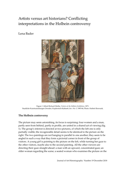 Conflicting Interpretations in the Holbein Controversy